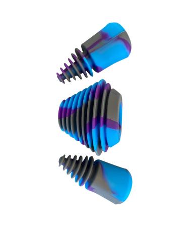 Green Piece three Silicone Purple Cleaning plugs + stoppers Preserver Cap Airtight Bottle Plug Odor Proofing Glass  Plastic and Silicon Pieces 3 Purple Plugs