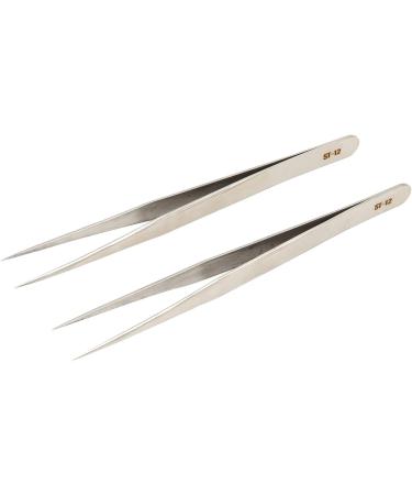 Premium Stainless Steel Fine Tweezers - Durable Portable & Glossed for Precision Control | Ideal for Hearing Aid Adjustment - Buy Online on SooperMarket.com