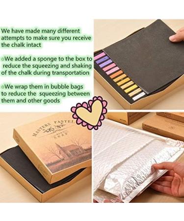 Non-Toxic Square Soft Pastels Set - 12 Colors | Artist Chalk Pastel Sticks for Art Drawing and Painting - Professional Quality - Buy Online on SooperMarket.com
