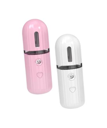 PLAFOPE 2pcs Moisturizing Sprayer Handheld Clothes Steamer Lightweight Facial Mister Mini Humidifier Abs