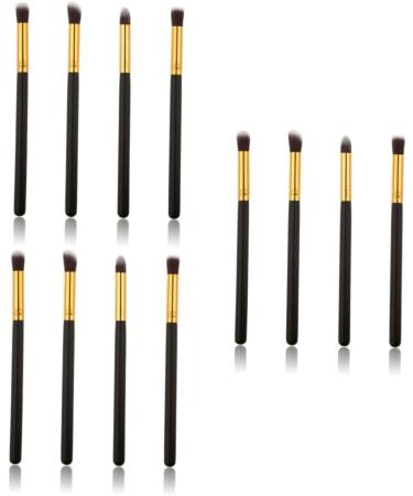 Baluue 12 Pcs Eye Make-up Brush Kit Concealer Brushes Cream Eyeshadow Glitter Eyeshadow Foundation Makeup mediumx3pcs Black+goldx3pcs - Buy Online on SooperMarket.com