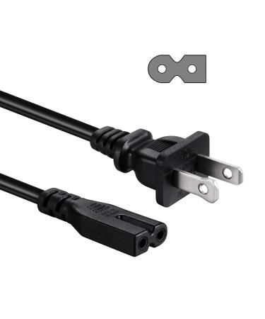 2 Prong Power Cord for Brother  Singer  Bernina  Baby-Lock  Viking  Pfaff Sewing Machine-6Ft Power Cable  UL Listed