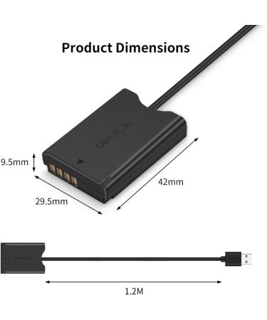Knadgbft -13L Dummy Battery with USB-A Power Adapter DC Coupler for G7X2 G7X3 G5X2 G9X2 G1X3 G5X G9X SX620 SX720 SX730 - Buy Online on SooperMarket.com