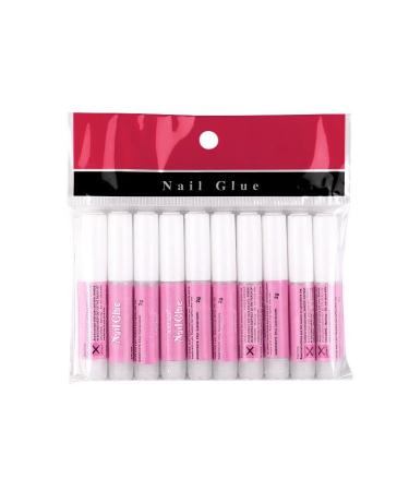 10pcs Professional Nail Glue for Acrylic Nails | False Nail Tips Adhesive Repair 0.07oz - Buy Online on SooperMarket.com
