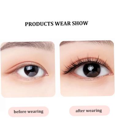 Reusable Self-Adhesive False Eyelashes 3D Makeup Lashes Eyelashes Easy To Put On Handmade False Eyelashes for Women and Girls Eye Makeup Tool 1Pair Style3 - Buy Online on SooperMarket.com