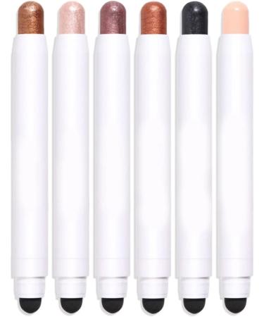 Eyeshadow Stick Long Lasting Cream Eyeshadow Pencil Waterproof Eyeshadow Stick for Makeup Tool 6PCS Eyeshadow - Buy Online on SooperMarket.com