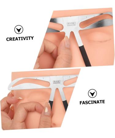 Housoutil 2pcs Embroidery Eyebrow Ruler Accessories Make up Girl 14.5x8.4cmx2pcs Silverx2pcs - Buy Online on SooperMarket.com