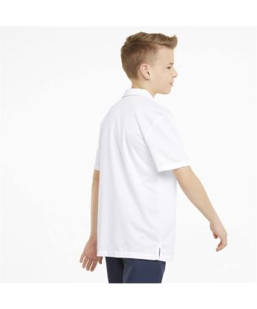 Puma Boys Essential Polo Shirt - Bright White Size 140 | Kids Polo Shirt for School & Play - Buy Online on SooperMarket.com