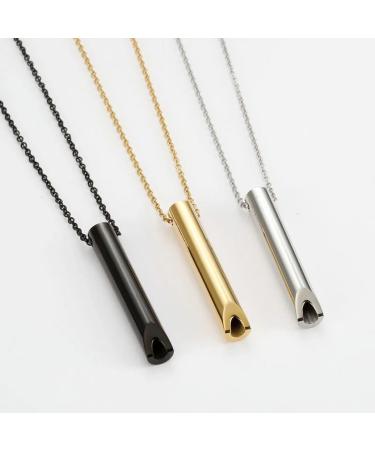 Stainless Steel Anxiety Breathing Necklace Stress Relief Meditation Necklaces Yoga Ritual Quit Smoking Anxiety Relief Jewelry - Buy Online on SooperMarket.com