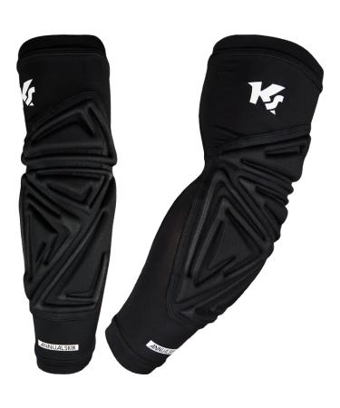 Keepersport Elbow Guards-Ellbogenschoner-protection for all sports shock absorbing non-slip breathable ideal for football volleyball handball & outdoor unisex black adult S-XXL