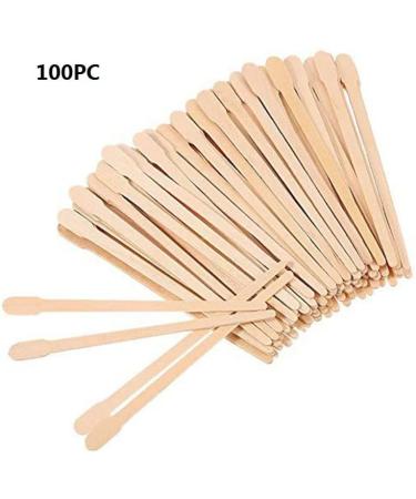 100 Pcs Waxing Wooden Spatula Set - Eyebrow Wax Applicators & Hair Removal Sticks for Smooth Skin - Buy Online on SooperMarket.com