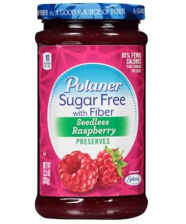 Polaner Seedless Sugar Free Blackberry & Raspberry Preserves with Fiber 13.5oz (Pack of 2) + Make Your Day Spreader - Buy Online on SooperMarket.com