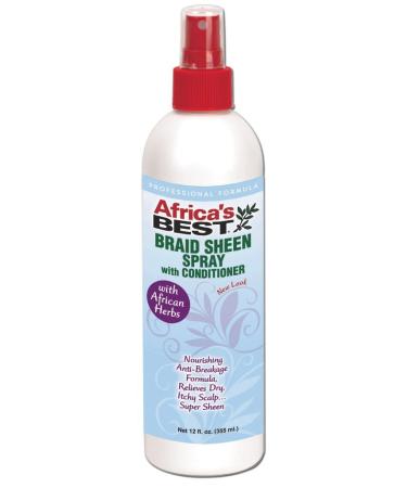 Africa's Best Braid Sheen Spray 12 oz. (Pack of 6)