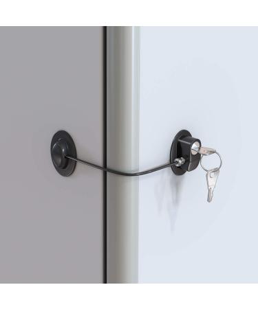 HavenHause Fridge Lock & Cabinet Lock with 4 Keys - Child Safety Locks - Black (2 Pack) - Buy Online on SooperMarket.com