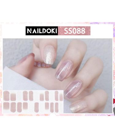 NAILDOKI Nail Stickers - 6 Sheets, 132 Pieces Full Wraps & Strips for Women & Girls | Self-Adhesive Gel Nail Art Decals - Buy Online on SooperMarket.com