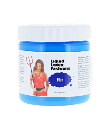 Liquid Latex Fashions Blue Body Paint for Adults and Kids, Ammonia Free, Cosplay Makeup, Creates Professional Monster, Zombie Arts, Easy On and Off- 4 Oz