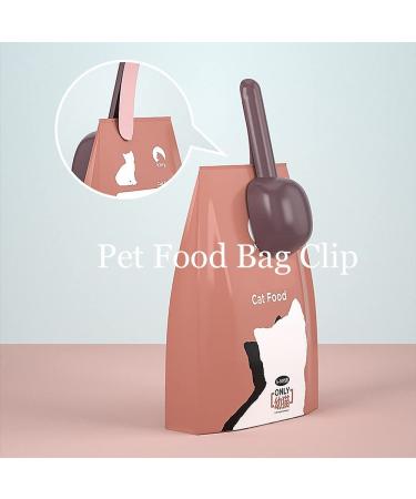 Lanyihome 2 in 1 Small Silicone Pet Food Spoon and Plastic Scoop for Dogs, Cats, Birds - White/Pink - Buy Online on SooperMarket.com