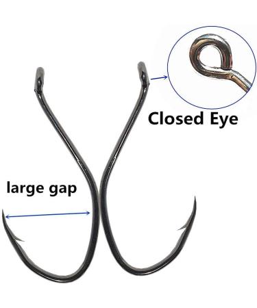 Big River Catfish Hooks: 40pcs Black Nickel 8/0 High Carbon Steel Fishing Hook Set - Buy Online on SooperMarket.com