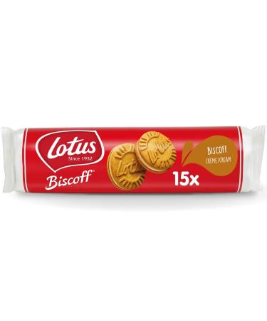 Lotus Biscoff - Caramelized Sandwich Cookies - Original Biscoff Cream Filling 1 sleeve of 15 cookies