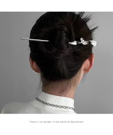 2022 Abstract Minimalist Hair Sticks Set for Women - Punk Metal Chopsticks Hairpin Accessories (2PCS) - Buy Online on SooperMarket.com