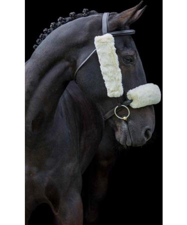 Cameo Equine Synthetic Fleece Cheekpieces - Keep Your Horse Focused Cream One Size - Buy Online on SooperMarket.com