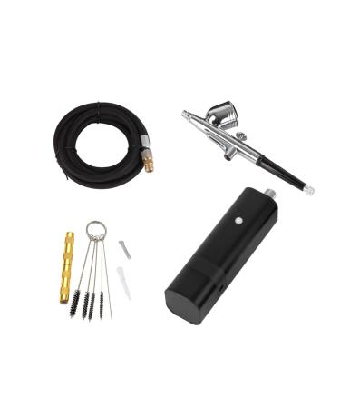 Paint Sprayer Wireless Airbrush Kit with Dual Action Gravity Type Spray Gun for Art Model Body Paint Artist Makeup Nail Tattoos Cake Tools for Painting Ceilings Fences cabinets Tm80s Black E
