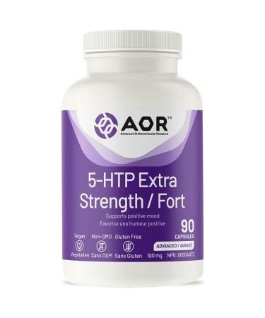 AOR - 5-HTP Extra Strength 90 Capsules - Supports Positive Mood 90 count (Pack of 1)