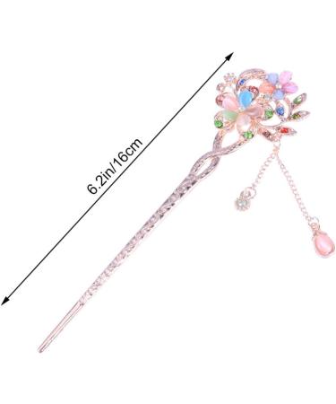 Chinese Hair Chopsticks Vintage Retro Hair Stick Flower Hair Decoration Ancient Hair Clip Birthday Valentines Day for Woman - Buy Online on SooperMarket.com