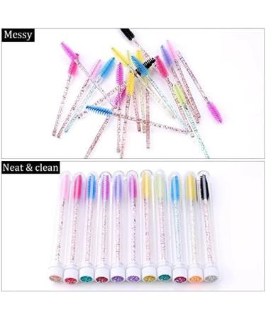10Pcs Reusable Eyebrow Brush Tube Dust-Proof Eyelash Brush Tube Replaceable Makeup Brushes Mascara with New Eyelash Resin Drill - Buy Online on SooperMarket.com