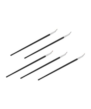 Bent Brush 5pcs Multifunctional Brush with Angled Brush Head Portable Brush Soft Fiber Hair for Cream Gel Powder