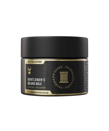 Gentlemen's Beard & Mustache Wax for Men by Beard Struggle - Viking Beard Wax Helps to Tame Style & Groom - Gold Collection - Valhalla's Gates - Moustache Wax 50g / 1.76 US. oz.