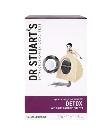 Dr Stuarts Detox Herbal Tea 15 Bags - Made in a Carbon Neutral Factory - Queens Award for Enterprise