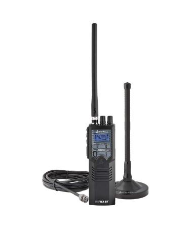 Cobra HHRT50 Road Trip Cb Radio - Emergency Radio, Travel Essentials, 2-Way Handheld Black Radio with Rooftop Magnet Mount Antenna, NOAA Channels, Dual Watch & 40 Channel Access