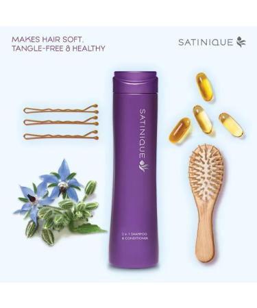 Avoka Naturals Satinique 2-in-1 Shampoo & Conditioner 250ml | Hydrating Hair Care - Buy Online on SooperMarket.com