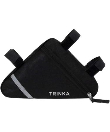 Buy Qitidasen Waterproof Bicycle Triangular Bag - Reflective Double-Sided Front Tube Frame Pocket (Black) for Safe Night Riding | International Shipping Available - Buy Online on SooperMarket.com