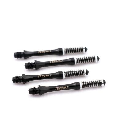CUESOUL TERO AK7 Slim Dart Shafts S/M/L Built-in Spring Telescopic for Steel Tip Darts and Soft Tip Darts,Set of 3 pcs Black Shaft Length-40mm