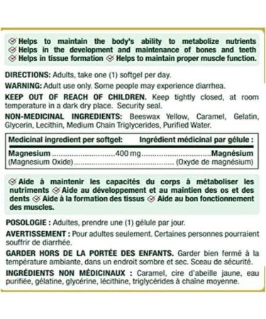 Nature's Bounty Magnesium 125 Liquid Softgels - Enhanced Absorption - Capsules - Buy Online on SooperMarket.com