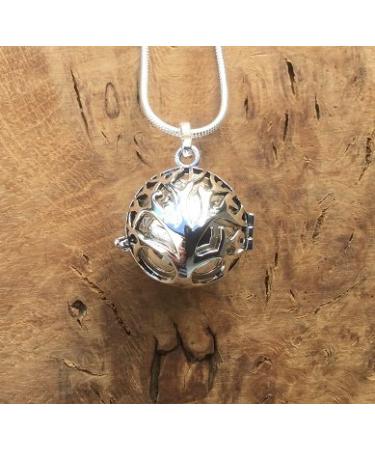 Silver Tree of Life Cage with Silver Bola l Harmony Ball Necklace Kit l 'Mexican Bola' l A Lovely Pregnancy Gift