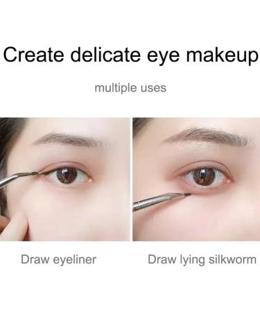 Eye Makeup Gel Eyeliner Brushes Ultra Fine Bent Angled Cosmetics Brush Eyeliner Thin for Gel or Powder Eye Line - Buy Online on SooperMarket.com