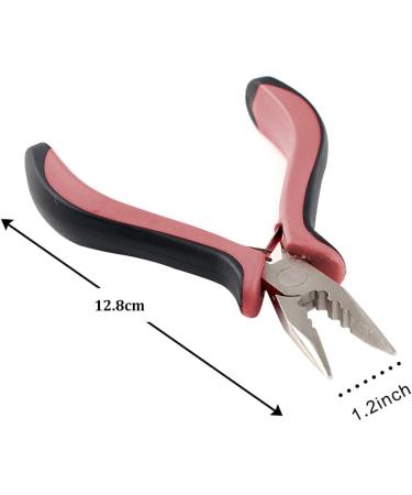YUIP Hair extension Pliers Mini ring pliers Wig pliers Pliers for wigs Alloy hair extension pliers 3-hole hair extension clamp stainless steel For hair extensions black and pink - Buy Online on SooperMarket.com
