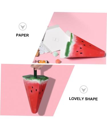 HOMSFOU 25 Pcs Candy Box Kawaii Desk Kids Gift Bags Kids Goodie Bags Floor Stickers for Office Gourds Dried for Crafts Containers for Kids Candy for Kids Sweets Watermelon Paper 14X8.3cm Assorted Color 1 - Buy Online on SooperMarket.com