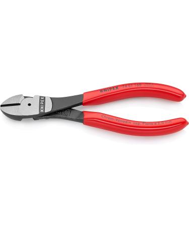 Knipex High Leverage Diagonal Cutter black atramentized plastic coated 160 mm (self-service card/blister) 74 01 160 SB Grips Plastic Coated Red 160 mm atramentized on self-service card