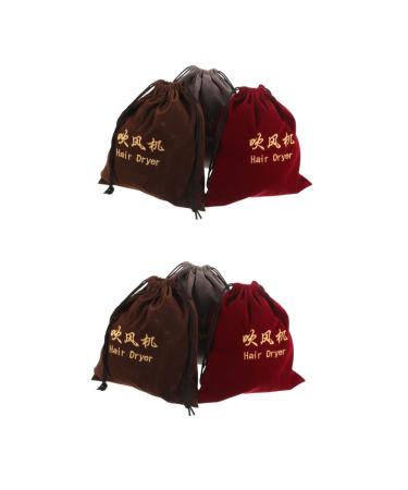 Baluue 6 Pcs Hair Dryer Storage Bag Hair Dryer Carrying Bags Travel Hair Drawstring Bag Fabric 29.5x27cmx2pcs As Shownx2pcs