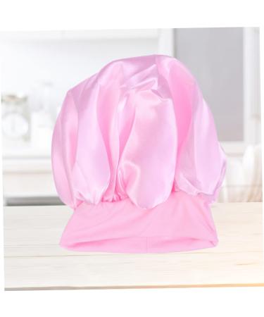 Silky Satin Sleep Cap for Curly Hair | Wide Side Bonnet Shower Cap | Pink | 1pc - Buy Online on SooperMarket.com