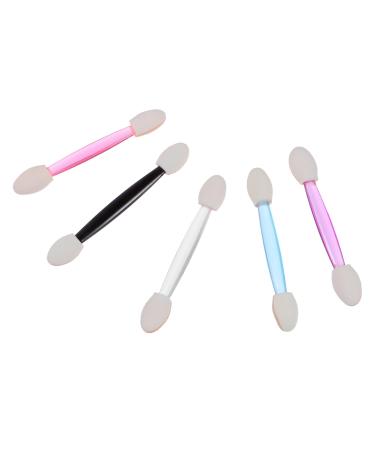 WOONEKY 5 Boxes Double Ended Eyeshadow Brush Sponge Applicator Make up for Face Plastic