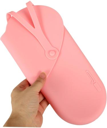 Mikinona Curling Iron Storage Bag Hair Iron Silicone Bag Portable Curling Iron Bag Hair Dryer Bag Hair Straightener Holder Hair Curling Iron Pouch Curling Iron Case Hanging Storage Pouch 29.50X13.50X2.00CM Pink - Buy Online on SooperMarket.com