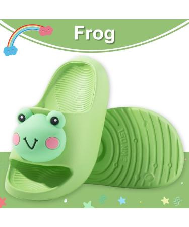 Flat Flops: Kids' Frog Green Summer Slippers - Anti-Slip Shower & Beach Sandals for Parent-Child Fun - Buy Online on SooperMarket.com