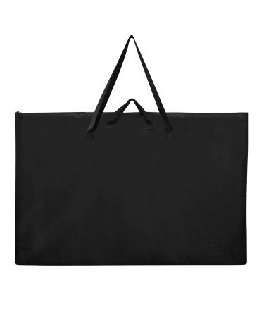 VikYel Large Size Art Portfolio Tote with Nylon Shoulder, Art Portfolio Case 24 x 36 Inches, Poster Board Storage Bag, Drawing Painting Sketch Bag for Student Art Work Portfolio and Artist Black 1 Pack