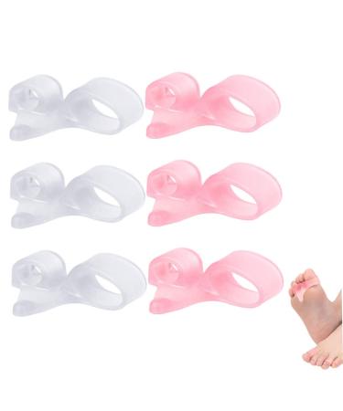 FOMIYES 12pcs Double Hole Toe Splitter Hammer Toe Straightener para U as Pedicure Tools Toe Stretcher Bunion Orthopedic Toe Separator Foot Valgus Protector Spreader As Shown 5.6x2cm