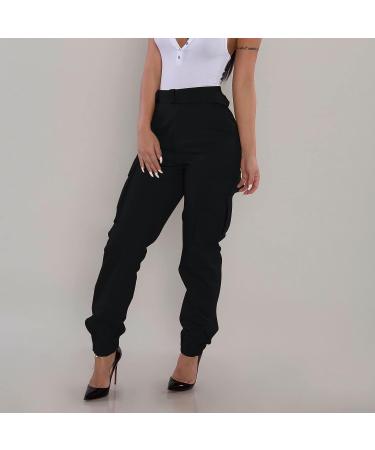 Women's Summer Hip Hop Baggy Sweatpants - High Waist Cargo Pants with Multiple Pockets | Black Joggers Trousers - Buy Online on SooperMarket.com